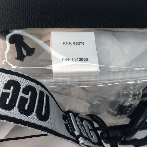 UGG Black and Clear Janey II Transparent Crossbody Belt-bag Clutch - Picture 10 of 11